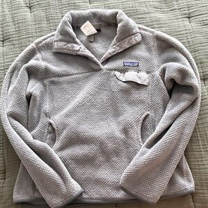Patagonia Light Gray Cowl Neck Sweater